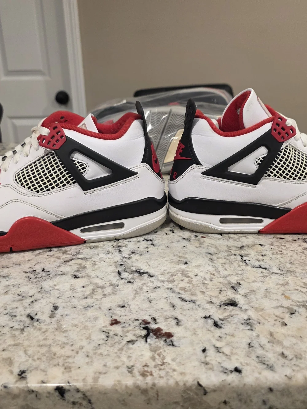 Air Jordan 4 Retro Men’s Basketball Shoes - White/Red (2020)